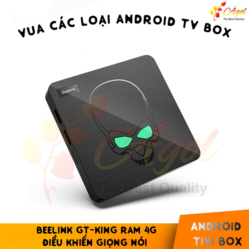 Thiết bị tivi box androidBeelink GT-King Wifi 6 Ram 4 GB, Rom 64 GB wifi 6, điều khiển giọng nói tiếng việt và cử chỉ
