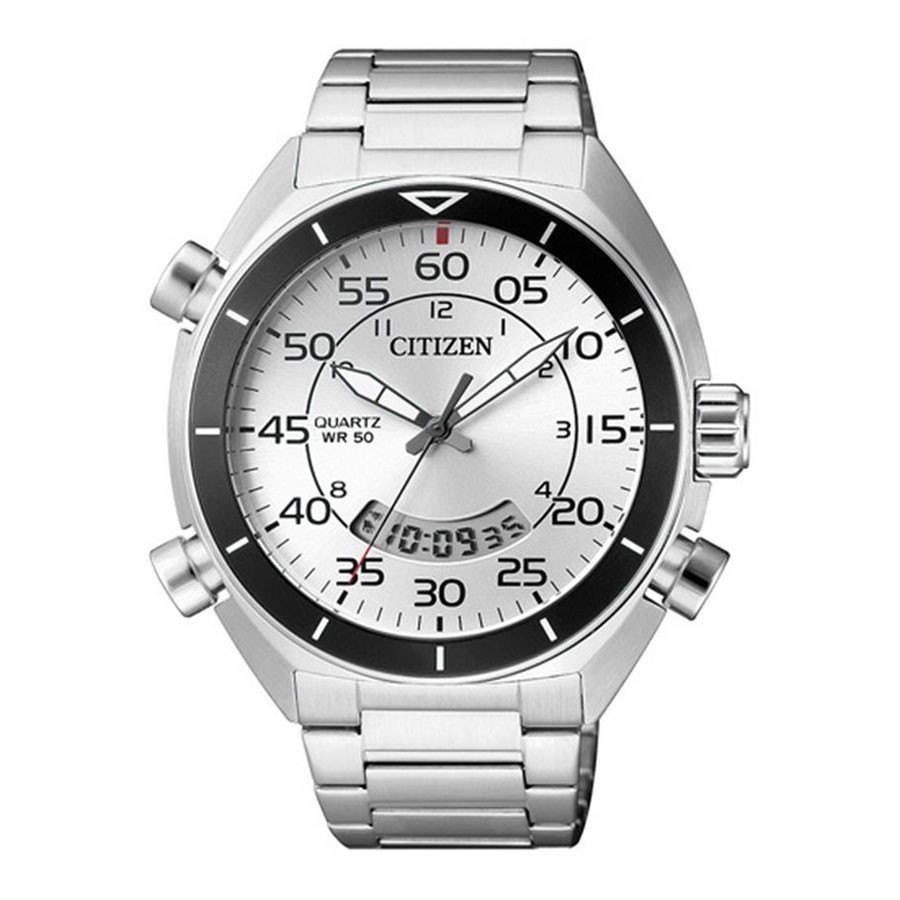 Đồng Hồ Nam Citizen Dây Thép Không Gỉ JM5470-58A - Mặt Trắng