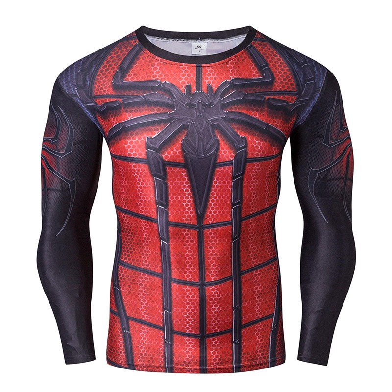 Áo thun nam dài tay hình người nhện Avengers