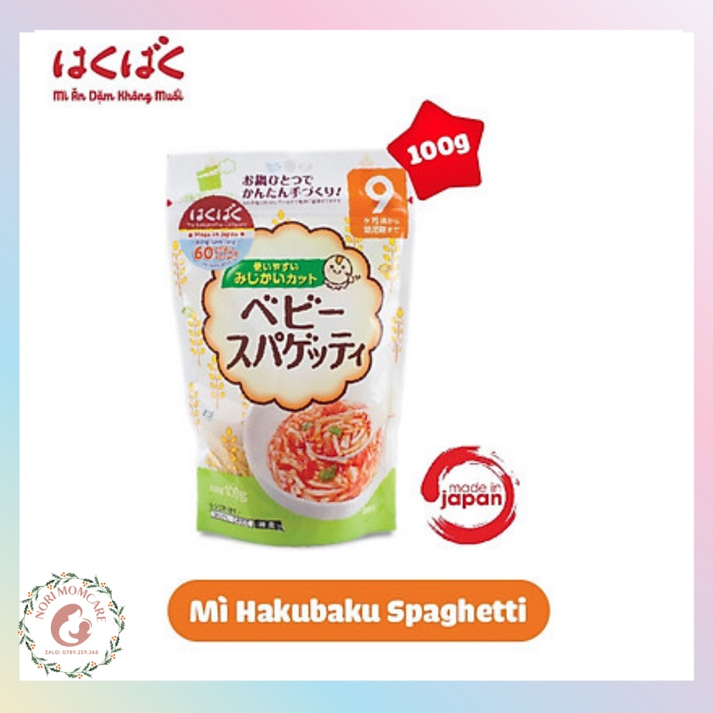 Mì Somen, Udon, Spagetti tách muối Hakubaku Nhật cho bé 6m-7m-9m ăn dặm