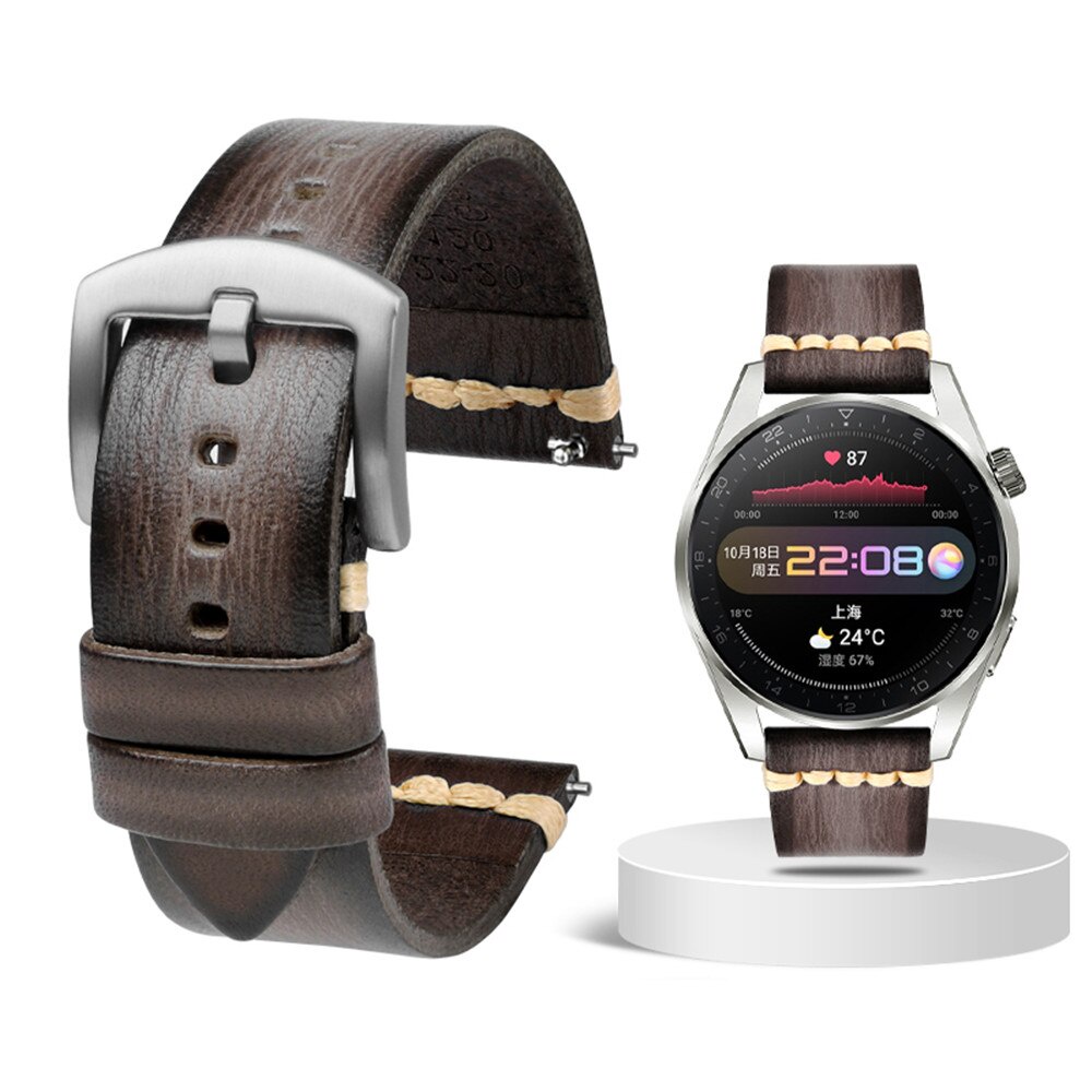 Dây đeo đồng hồ da thật 20mm 22mm 24mm dành cho Huawei Watch GT 3 2/2e/3 pro
