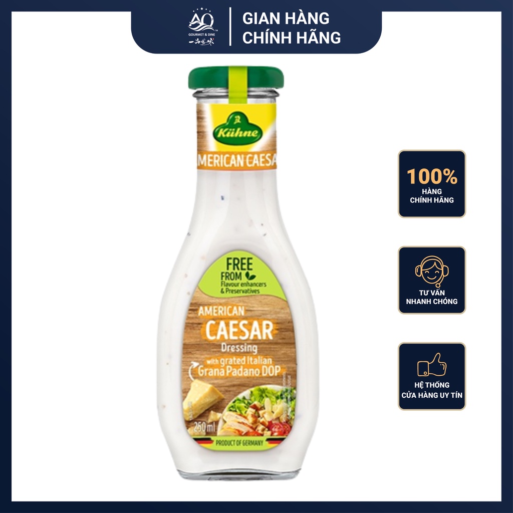 Sốt Trộn Salad Kiểu Mỹ Kuhne 250ml - Kuehne American Caesar Salad Dressing 250ml