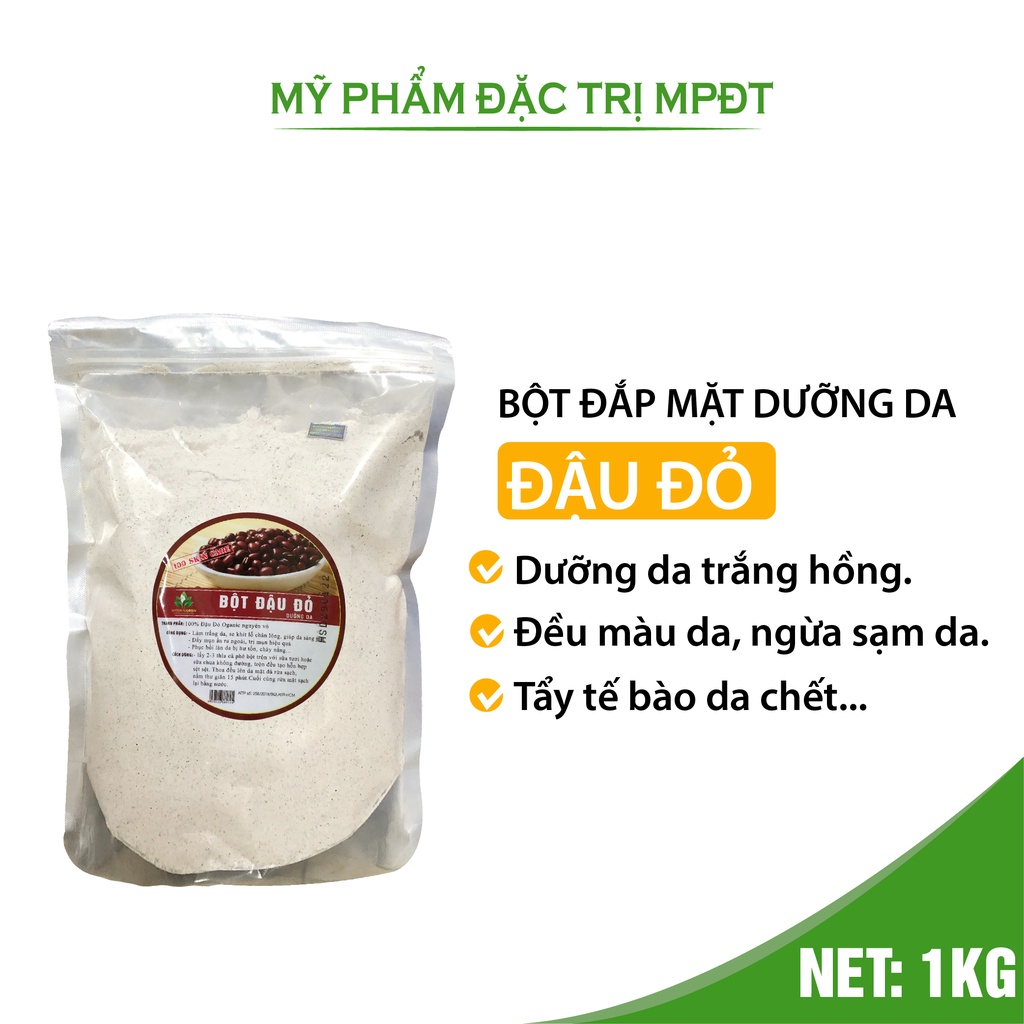 Bột đậu đỏ nguyên chất dưỡng da trắng hồng, mềm mại