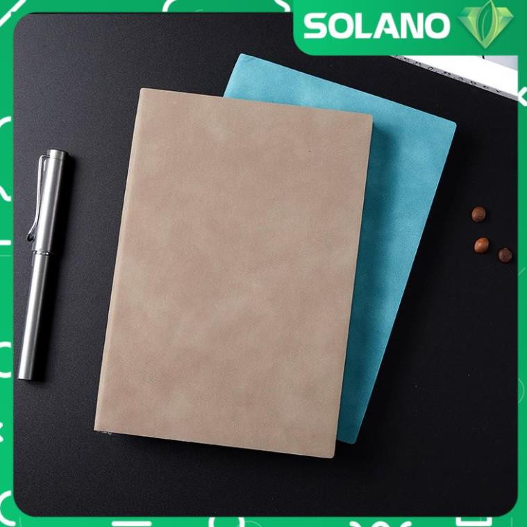 Sổ tay bìa da PU SOLANO sổ ghi chép, lưu bút, nhật ký da trơn size A5 A6 SN-001308