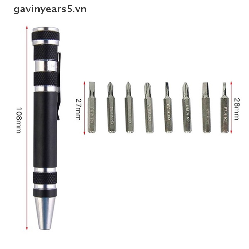 Bộ Tua Vít Mini 8 Trong 1 Bỏ Túi Tiện Dụng