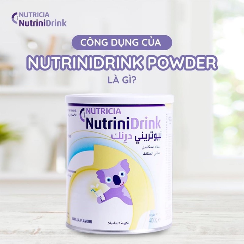 Sữa Nutrinidrink 400gr Hà Lan- Sữa tốt cho bé tăng chiều cao, cân nặng,tăng cường hệ miễn dịch, chống táo bón