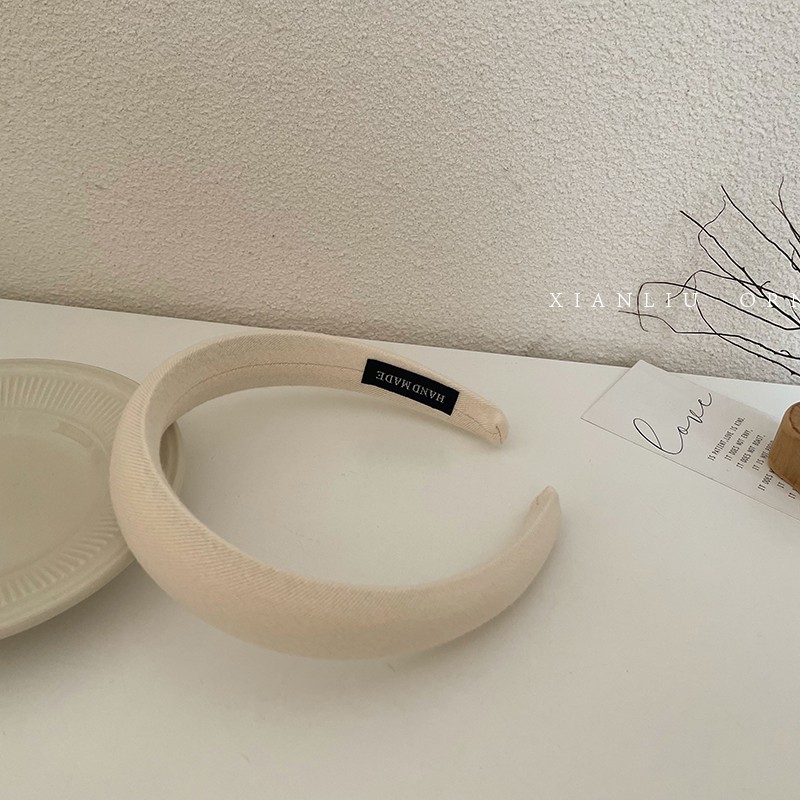 Băng Đô Cài Tóc Bằng Xốp Dày Cao Cấp Rửa Mặt Phong Cách Hàn Quốc Cổ Điển Kiểu Mới Cho Nữ