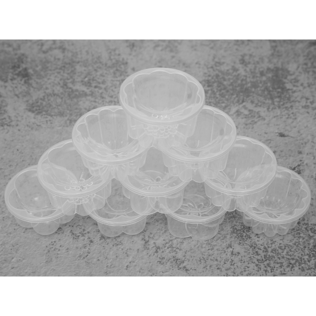 Lốc 10 khuôn rau câu có nắp đậy nhựa Hofaco HPB110