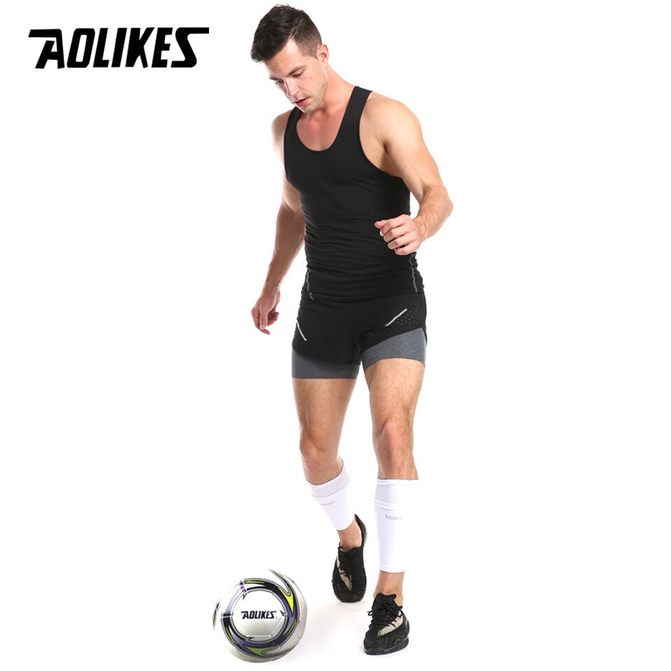 Tất vớ bảo vệ ống đồng AOLIKES A-7968 có túi nhỏ để miếng lót khi đá bóng Soccer protective socks