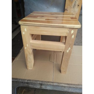 ghế đôn bằng gỗ cao su 35 cm