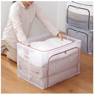 TÚI ĐỰNG QUẦN ÁO KHUNG THÉP TRONG SUỐT GẤP GỌN