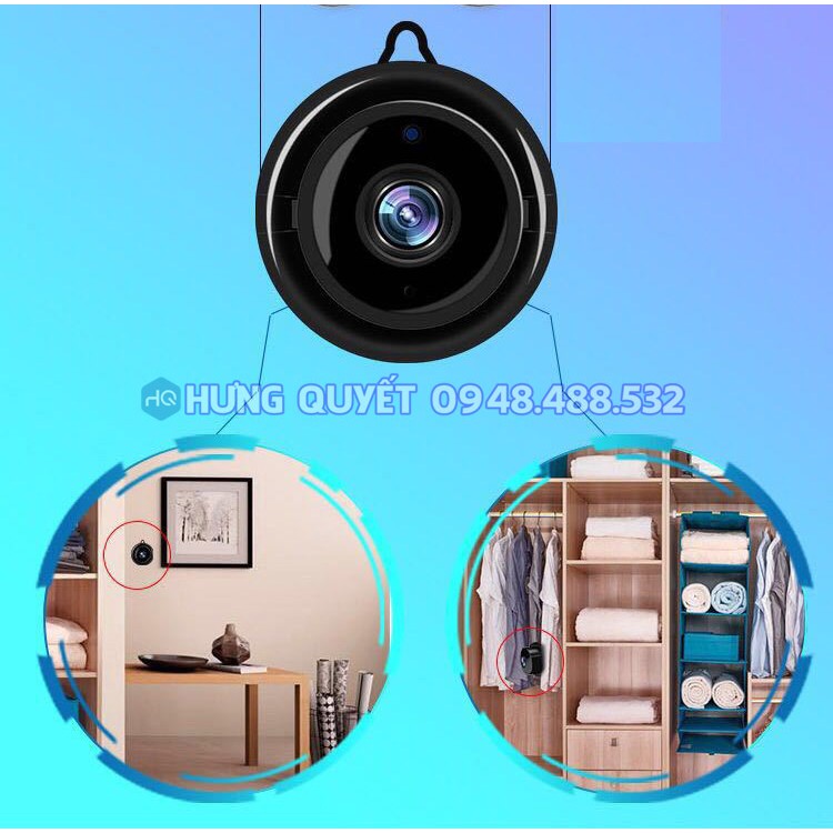 Camera không dây wifi mini xem từ xa qua điện thoại giám sát toàn cảnh thông minh V380