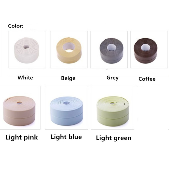 Băng Keo PVC Chống Thấm Nước Chống Nấm Mốc Rộng 2.2cm / 3.8cm 1Meter Cho Nhà Bếp / Phòng Tắm