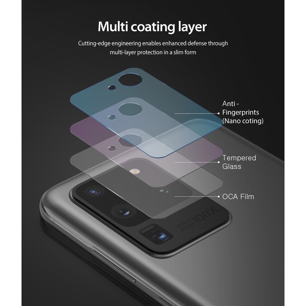 Kính Cường Lực Ringke Bảo Vệ Camera Sau Điện Thoại Galaxy S20 Ultra S20 Plus S20