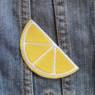 Miếng ủi thêu trái chanh lemon - patch ủi là thêu trái chanh lemon- sticker thêu ủi trái chanh lemon