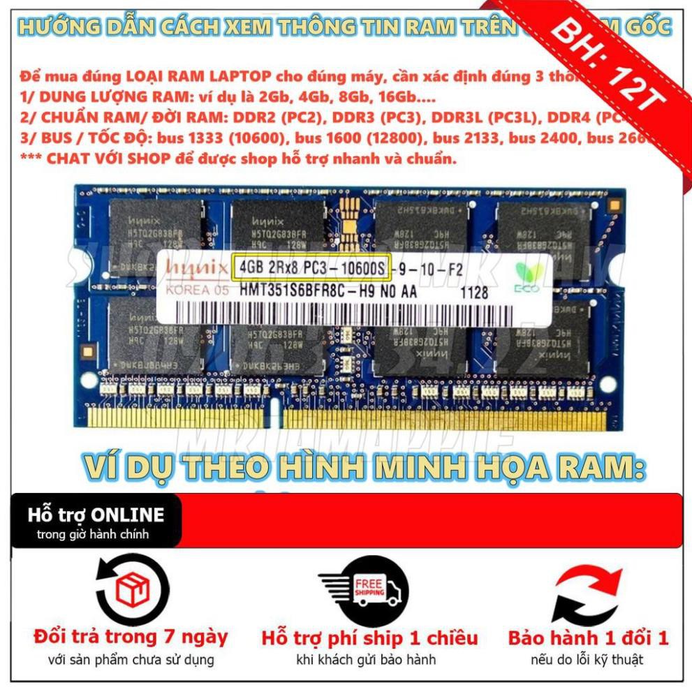 [BH12TH] RAM LAPTOP DDR3 2GB, 4GB, 8GB - BUS 1600 (PC3 12800) Zin Tháo Máy Chính Hãng | BigBuy360 - bigbuy360.vn