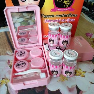 Combo 2 đôi lens hàn tặng kèm 1 khay đôi cute