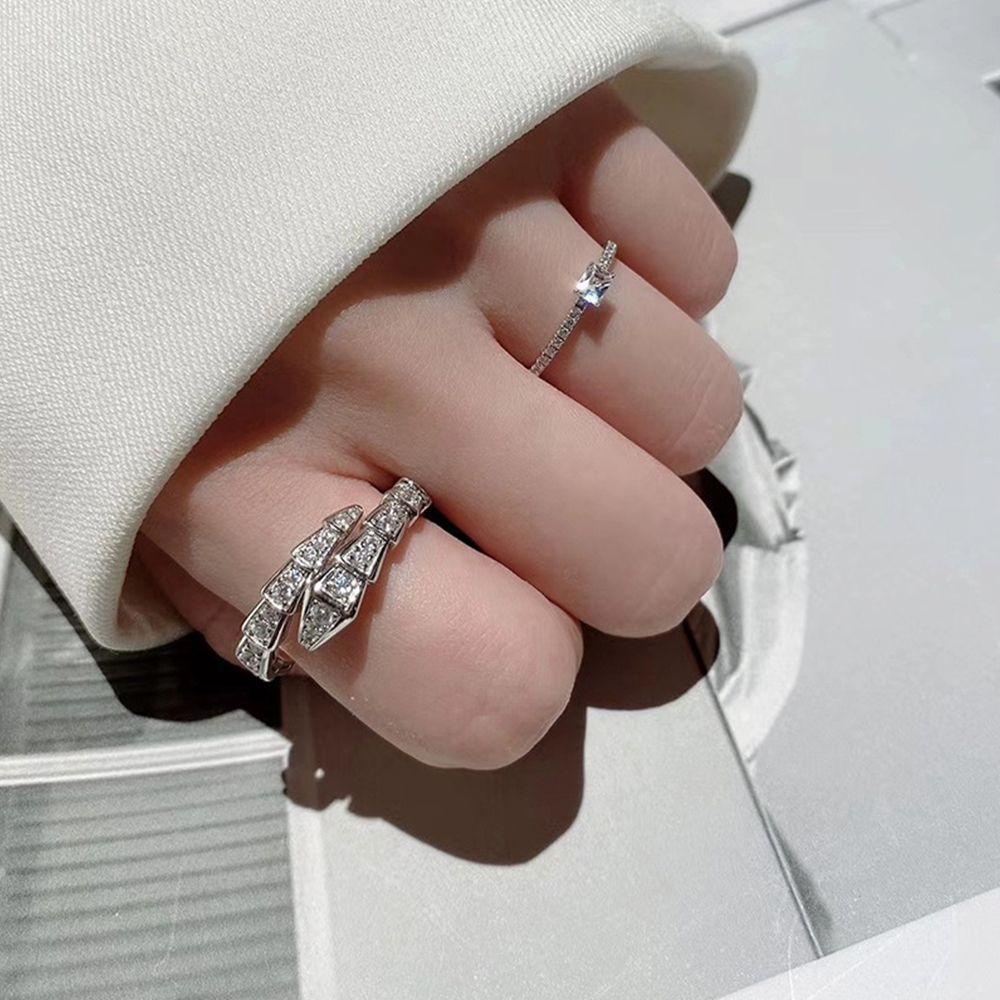 Nhẫn Thiết Kế Hình Rắn Độc Đáo Có Thể Điều Chỉnh Cho Nữ|Dây Chuyền Mặt Tròn Nhiều Màu Sắc Phong Cách Hàn Quốc