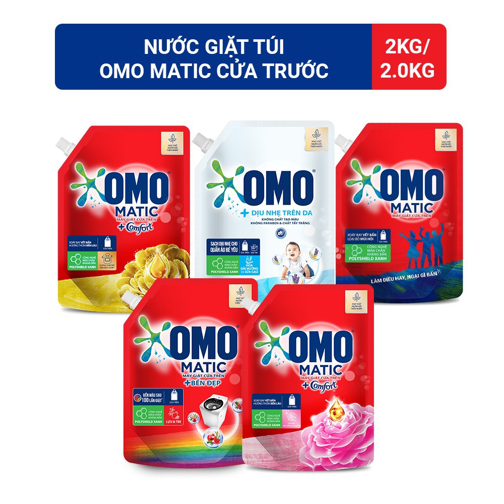 Túi Nước Giặt OMO Matic 2.9kg/3.1kg cửa trên/của trước