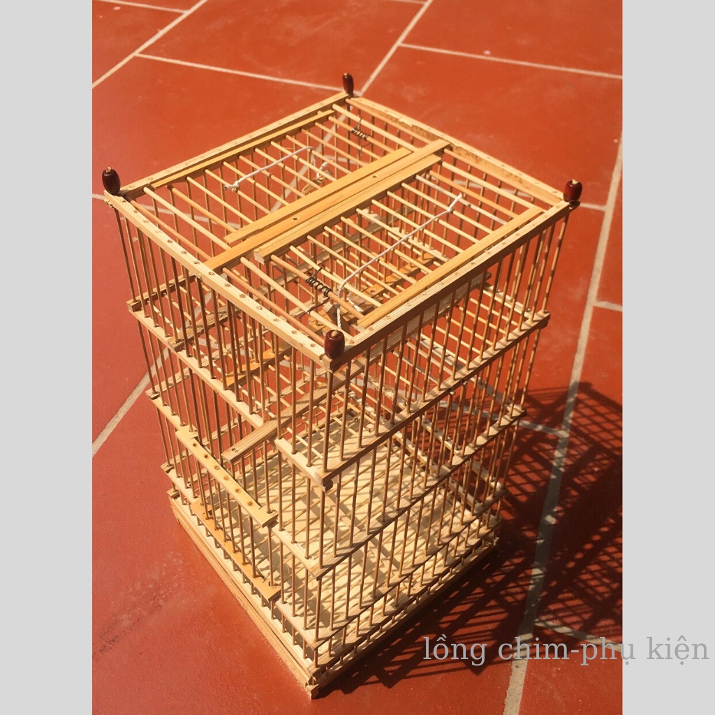 Lồng chim bẫy Khuyên BOBO tre giá rẻ 2 cửa bẫy