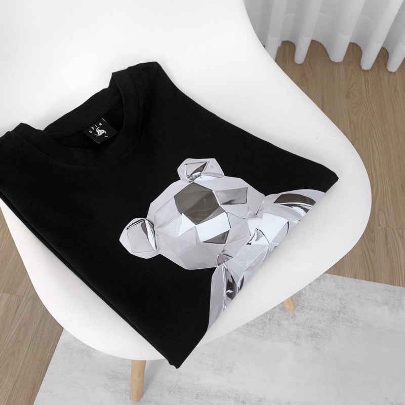 Áo Thun Nam Nữ Unisex Áo Phông vải cotton thoáng mát cổ tròn bigsize XXL 2XL in hình Diamond Teddy Gấu kim cương