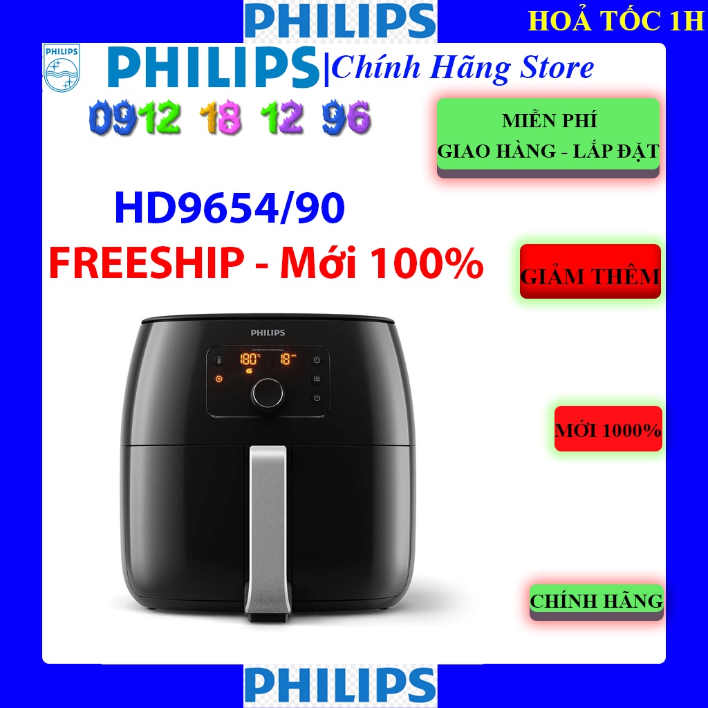 [PHILIPS HD9654] Nồi chiên không dầu Philips HD9654/90, HD9654/91