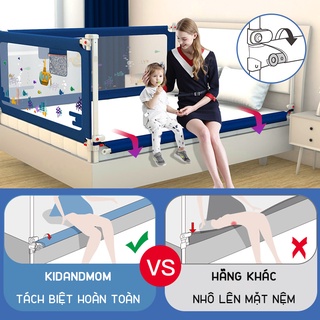 [GIAO LIỀN] Thanh chắn giường Hàn Quốc Kidandmom BR02 cao cấp chống kẹt chống vấp ngã ( giá 1 thanh )