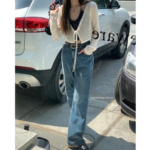 LALISAS Áo Khoác cardigan Dệt Kim Thời Trang Hàn Quốc Dễ Phối Đồ
