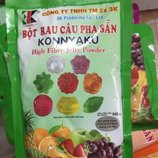 Bột rau câu pha sẵn Konnyaku hương lá dứa 560g