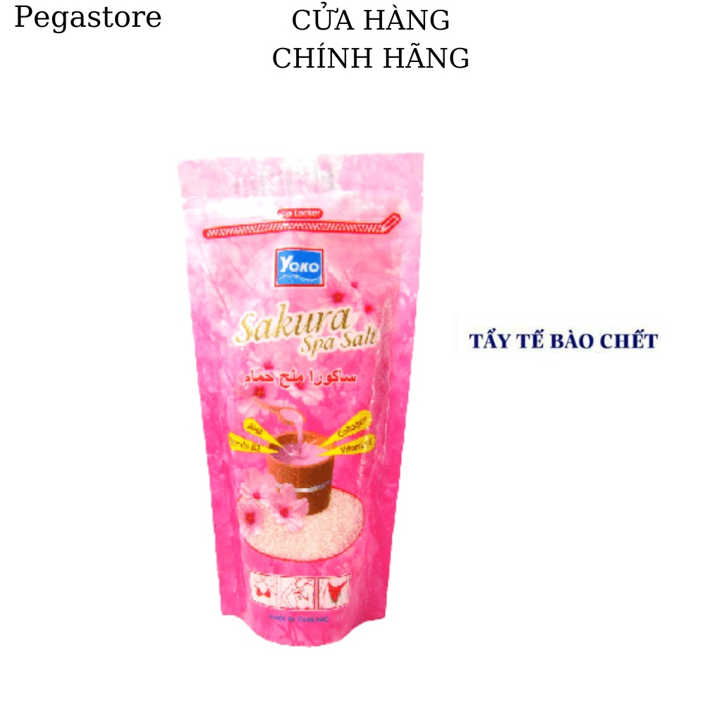 Muối tắm tẩy tế bào chết yoko Sakura Spa Salt túi 300g (hoa anh đào) - Muối ABONNE tẩy da chết hiệu quả