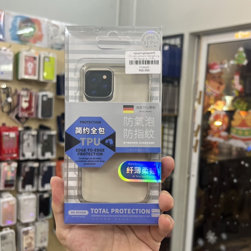 Thanh lý] Ốp lưng silicon dẻo mỏng chống ố  WK HongKong cho iP 11 Pro tại Nguyễn Gia group Cao Đạt Quận 5;