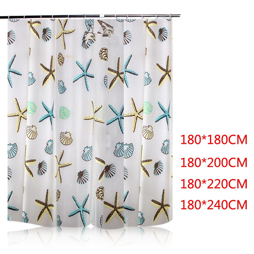 Rèm ngăn phòng tắm hình vỏ sò, sao biển
