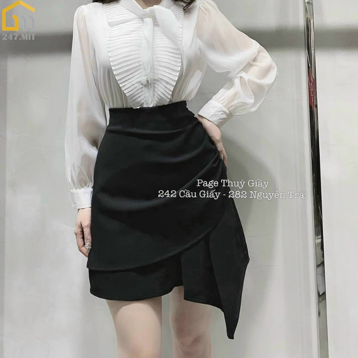 [Mã SKAMCLU7 giảm 10% tối đa 50K đơn 0Đ] Chân váy chữ A vạt xếp hot | BigBuy360 - bigbuy360.vn