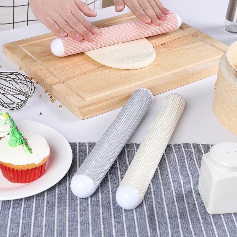 Cán lăn bột nhựa có gai 27cm