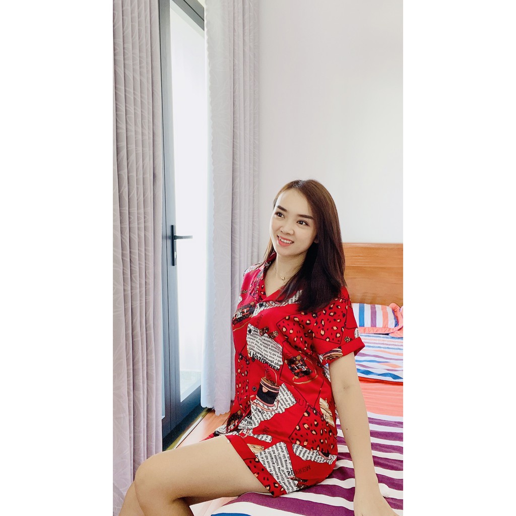 Mã Giảm giá [𝗗𝗔𝗠𝗗𝟭𝟱] Đồ bộ pijama  lụa satin cao cấp👚[𝐂𝐚𝐦 𝐤𝐞̂́𝐭 𝐥𝐮̣𝐚 𝐬𝐚𝐭𝐢𝐧 𝟏𝟎𝟎%]🖤[𝗚𝗶𝗮́ 𝘀𝗶𝗲̂𝘂 𝘂̛𝘂 đ𝗮̃𝗶]