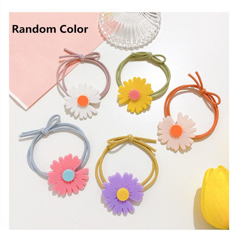 Dây buộc tóc co giãn họa tiết hoa cúc nhỏ dễ thương dành cho nữ