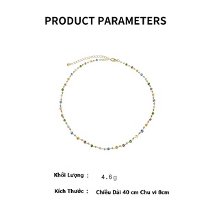 Vòng Cổ Đá Pha Lê Nhiều Màu | Chocker Rực Rỡ