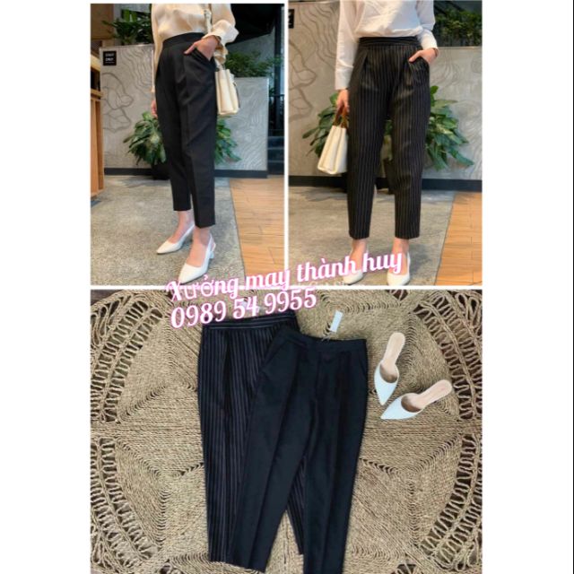 quần baggy khoá sườn lưng chun m609