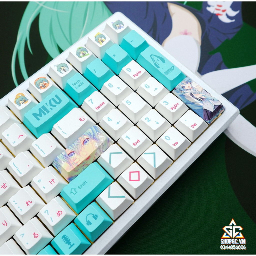 Bộ Keycap MIKU 138 nút Nhựa PBT