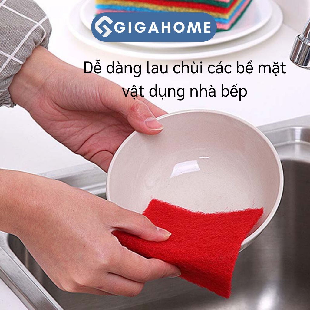 Combo 10 Miếng Cước Rửa Chén, Chà Xoong Nồi GIGAHOME 9832