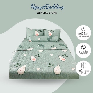 Sét 5 Món Chăn Hè Chần Bông Mẫu Bơ Hello (1 ga, 1 chăn hè, 2 vỏ gối nằm, 1 vỏ gối ôm) - Nguyetbedding