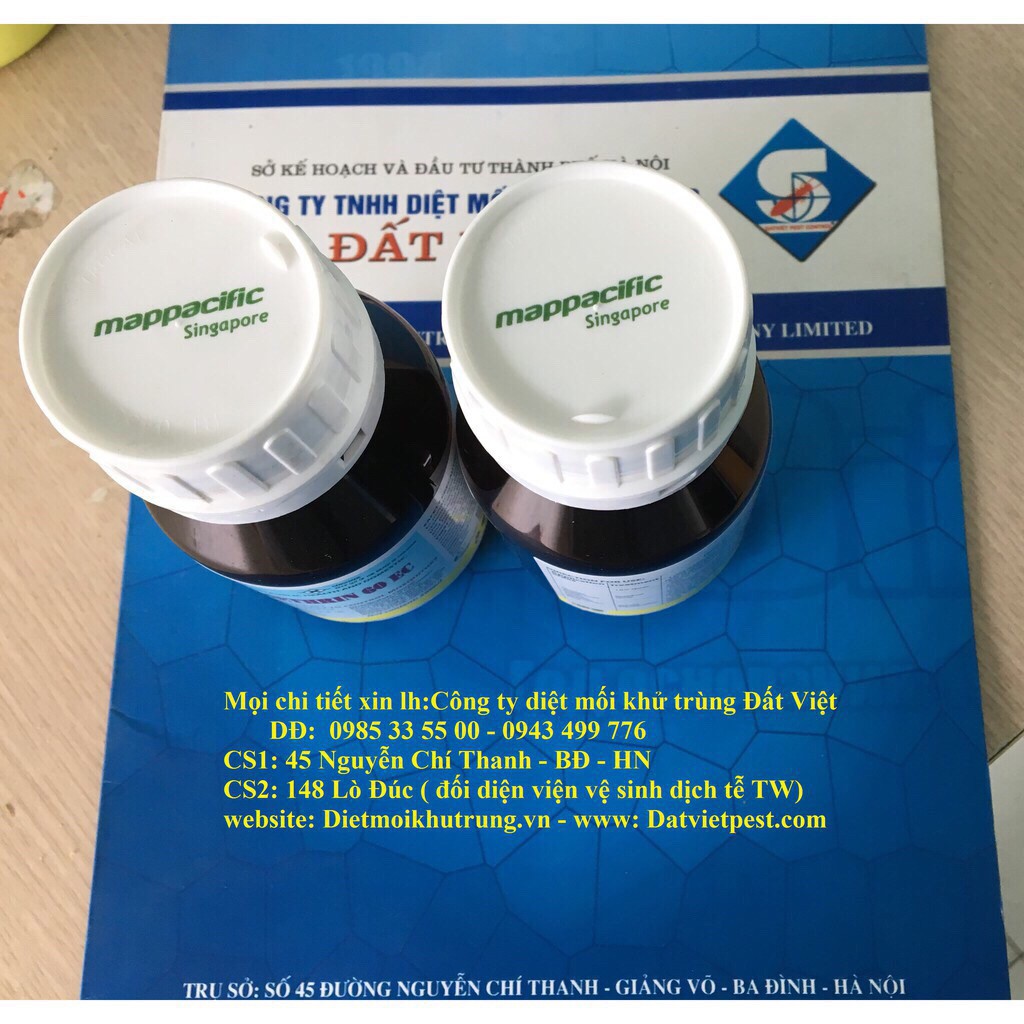 Thuốc diệt côn trùng Permethrin 60 EC chai 200ml phun cho gia đình 200 mét. Sản phẩm nhập khẩu của MAPPACIFIC Singapore