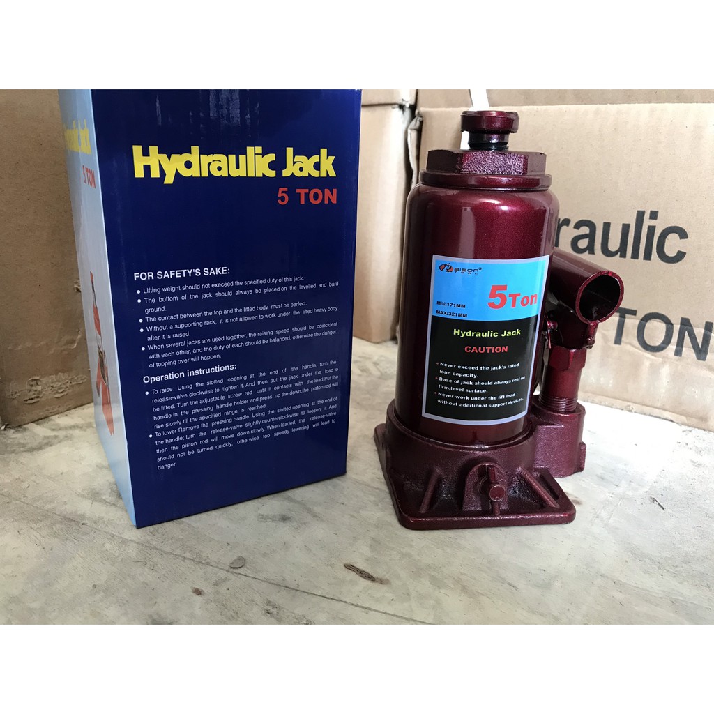 KÍCH THỦY LỰC 5 TẤN ( hydraulic jack) kích ô tô thích hợp để trong cốp xe