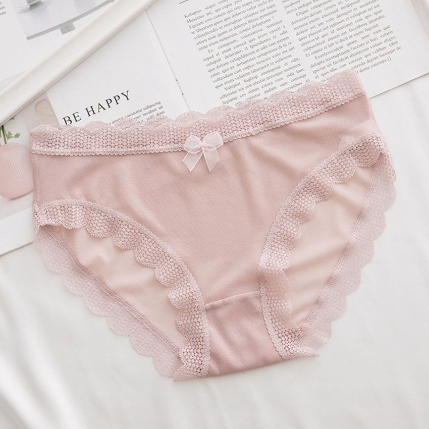 Quần lót nữ ren sexy ôm dáng kháng khuẩn đính nơ gợi cảm quyến rũ L115