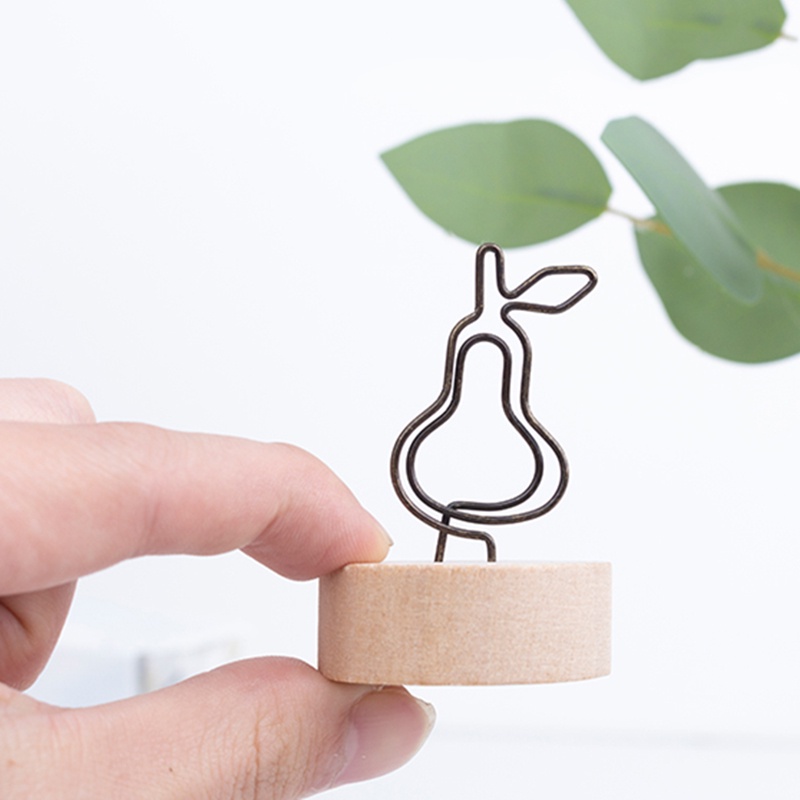 Kẹp Giấy/Ảnh Để Bàn Bằng Gỗ Mini 2022