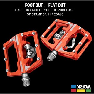 Pedal xe đạp 1 mặt can 1 mặt phẳng racework xts