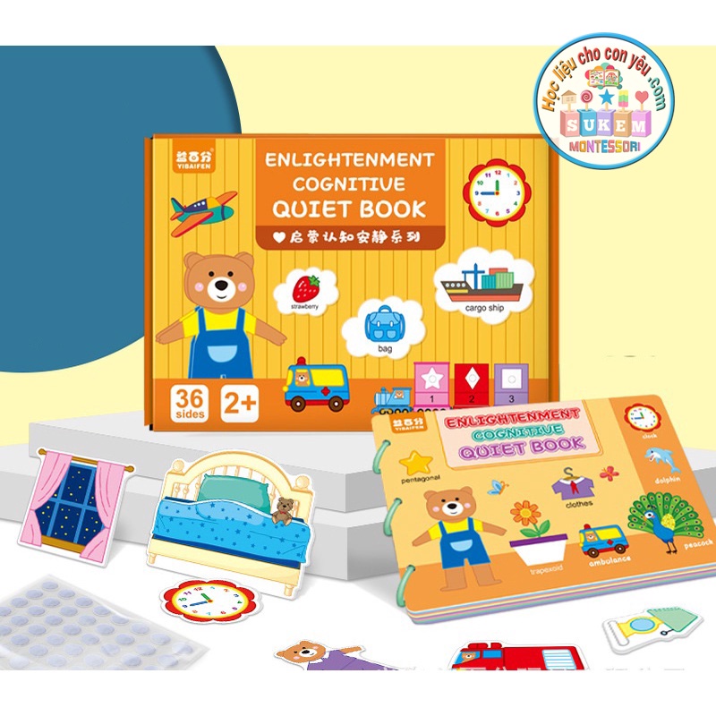 Học Liệu Bóc Dán Montessori 17 Chủ Đề Đồ Chơi Giáo Dục Dùng Lại Được Nhiều Lần Cho Bé Tăng Khả Năng Sáng Tạo