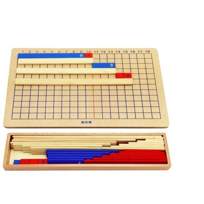 Bảng phép tính cộng trừ, Subtraction and Addition Strip Board - Giáo cụ montessori (bản gia đình)