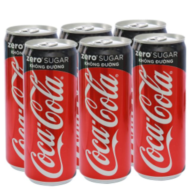 Lốc 6 lon coca zero 330ml
