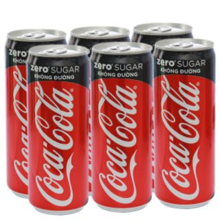 Lốc 6 lon coca zero 330ml
